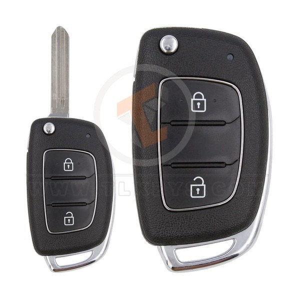 Hyundai Flip Key Remote Shell 2 Buttons HYN14 Blade Aftermarket Brand