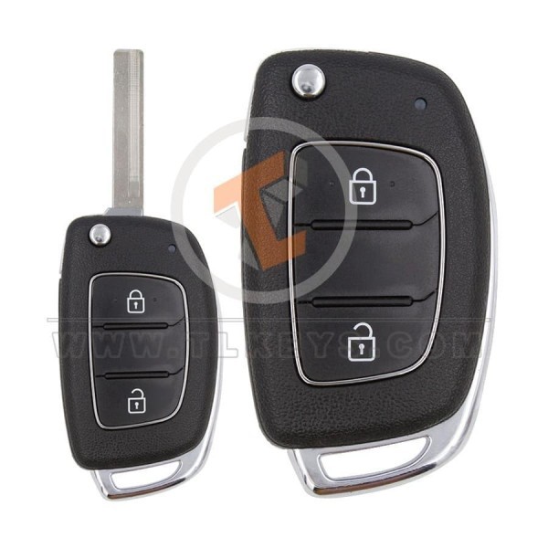 Hyundai Klappschlüssel-Fernbedienungsgehäuse, 2 Tasten, linksschneidende Laserkl...