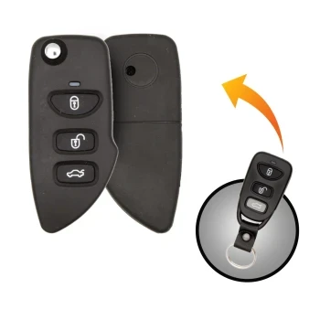 Kia Hyundai 2006 modificado 2010 Flip Remote Key Shell 3 botones