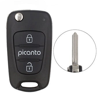 KIA Picanto Çevirme Anahtarı Uzaktan Kumanda Kabuğu 2 Düğme HYN14R Blade...
