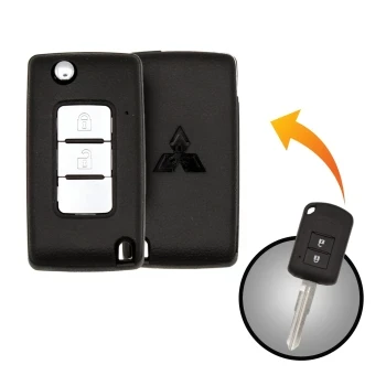 Modified Mitsubishi 2015 2021 Flip Remote Key Shell 2 Buttons