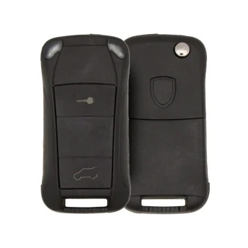 Porsche Cayenne Flip Remote Key Shell 2 botones Marca del mercado de accesorios