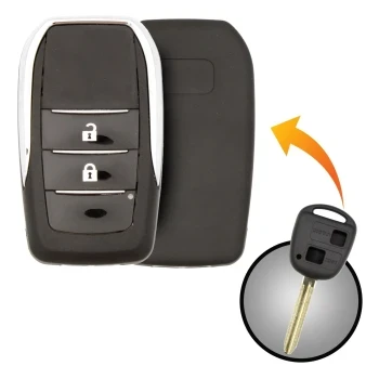 Modifiye Toyota 2003 2009 Çevirme Anahtarı Uzaktan Kabuk 2 Düğme Toy43 Blade...