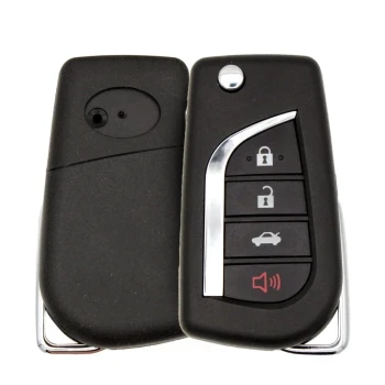 Toyota 2000 2010 Flip Remote Key Shell 4 botones Toy43 Blade