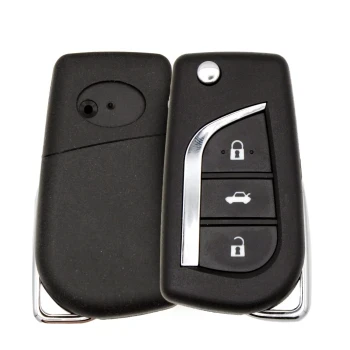 Toyota 2001 2015 Flip Remote Key Shell 3 botones Toy43 Blade