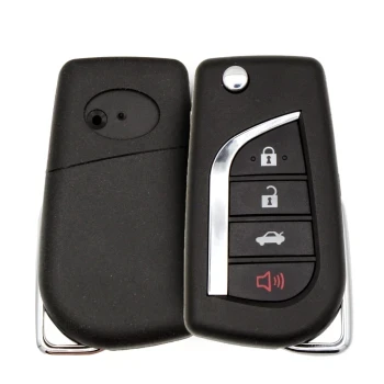 Toyota 2010 2024 Flip Remote Key Shell 4 botones Toy48 Blade