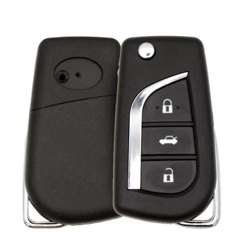 Toyota 2013 2020 Flip Remote Key Shell 3 botones Toy48 Blade