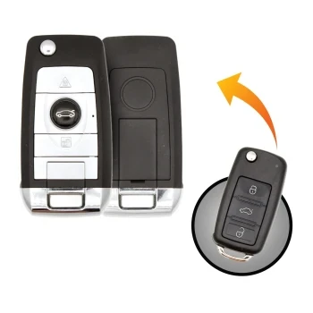 Marca modificada del mercado de accesorios de los botones de Shell 3 de la llave remota del tirón de Volkswagen