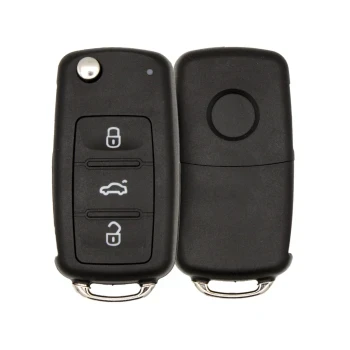 Volkswagen 2002 2005 Flip Key Remote Shell 3 Botones Con Pin