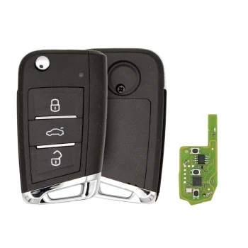 Volkswagen Flip Remote Key Shell 3 Buttons Aftermarket Brand