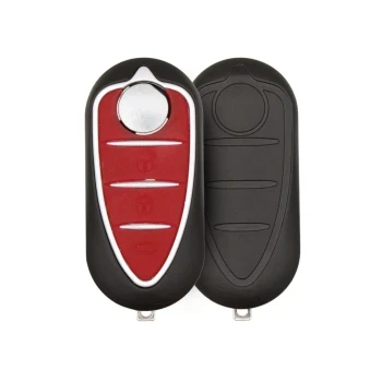 Alfa Romeo Flip Remote Key Shell 3 Boutons Marque de rechange