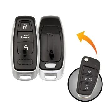 Marca modificada del mercado de accesorios de Audi A4 Q7 Smart Type Key Shell 3 botones