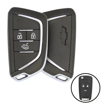 Chevrolet Modified Flip Remote Key Shell 3 Boutons Marque du marché secondaire