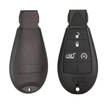 Chrysler Jeep Dodge Fobik Remote Key Shell 4 Buttons Without Panic
