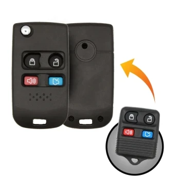 Modified 2013 2016 Ford Flip Remote Key Shell 4 Buttons