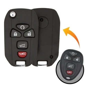Modified Flip Remote Key Shell 5 Buttons For GMC Aftermarket Brand - SUV