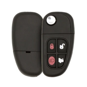 Jaguar 2001 2008 Flip Remote Key Shell 4 Buttons Aftermarket Brand