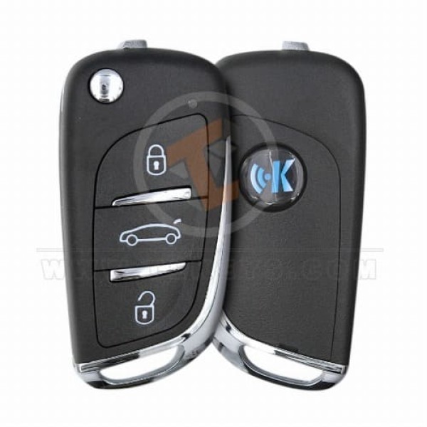 KeyDiy KD Çevirme Anahtarı Uzaktan 3 Düğme Citroen Peugeot Renault -3