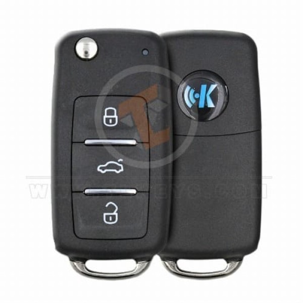 KeyDiy KD Çevirme Anahtarı Uzaktan 3 Düğmeler Evrensel PCF Volkswagen Tipi...