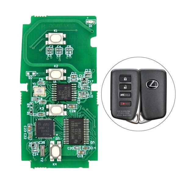 Lonsdor Toyota 2016-2019 Tableau de clé intelligent 3+1 boutons 314 MHz