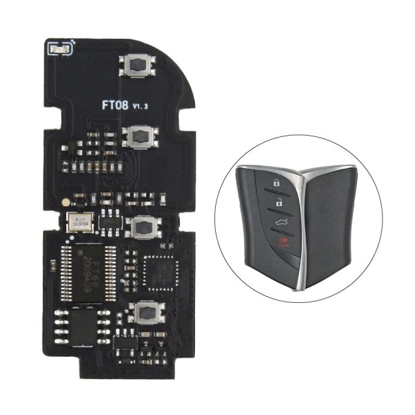 محاكي لونسدور للوحة الذكية لكزس تويوتا مفتاح ريموت 4 أزرار 433 ميجاهيرتز