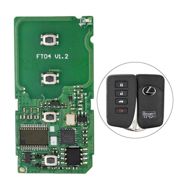 Boutons 433MHz du panneau de clé intelligent 433MHz de Lonsdor Toyota Land Cruiser 2016-2017