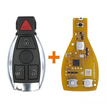 Xhorse Mercedes BGA Krom Uzaktan Anahtar 3+1 Buton 315MHz / 433MHz XNBZ...