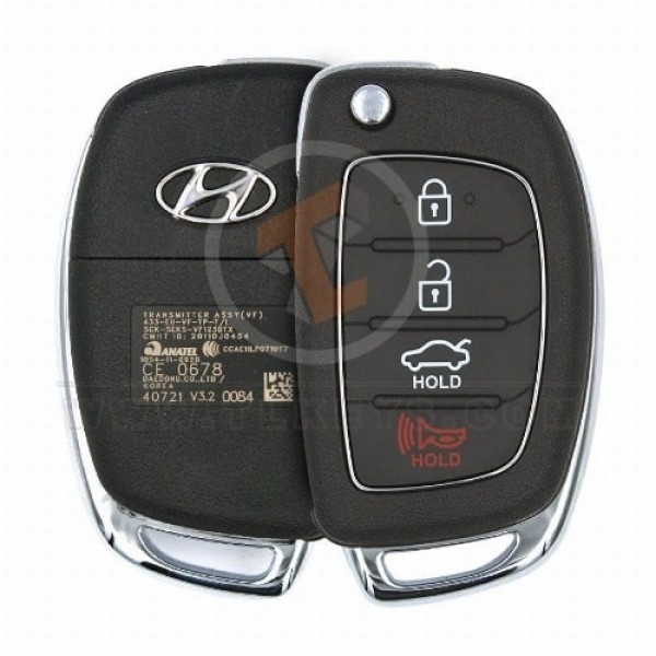 Genuine Hyundai Azera I40 2013 Flip Key Remote P/N: 95430-3Z521