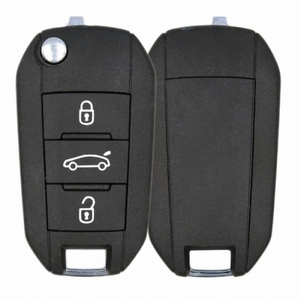 Peugeot 508 301 2013 2017 Flip Key Remote 433MHz 3 Buttons