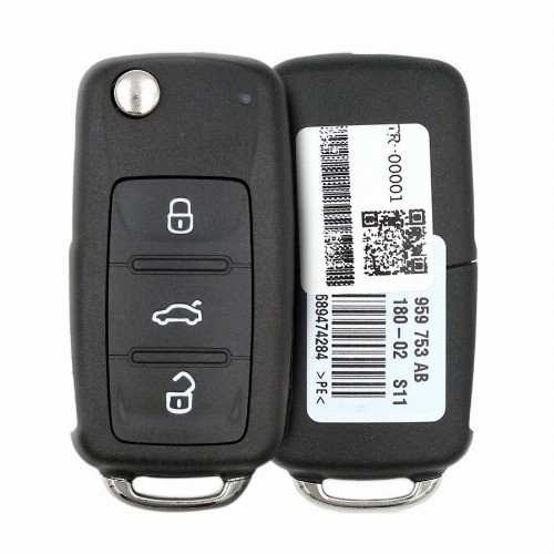 Original Volkswagen Caddy Flip Key Remote 2011 2019 433MHz 3 Buttons